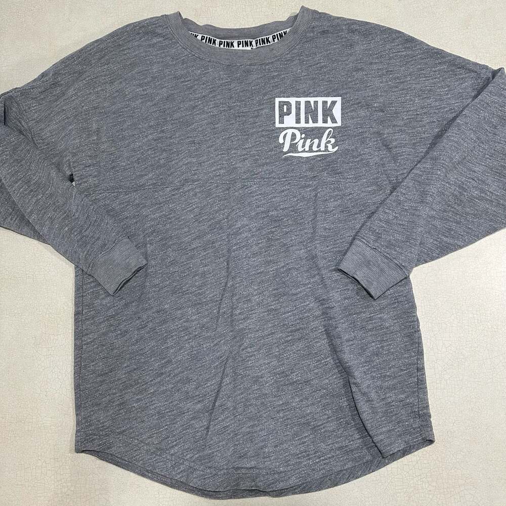 Victoria's Secret PINK Campus Long Sleeve Graphic Tee